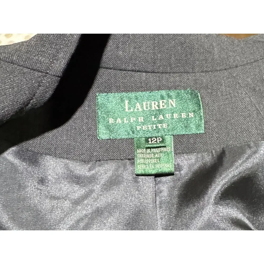 Womens Vintage Lauren Ralph Lauren Worsted Wool Jacket Sz 12P Minimalist Classic